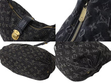 Load image into Gallery viewer, LOUIS VUITTON ルイヴィトン ショルダーバッグ スライトリー モノグラム デニム M95835 ブラック ゴールド金具 美品 中古 4b002425
