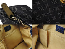 Load image into Gallery viewer, LOUIS VUITTON ルイヴィトン ショルダーバッグ スライトリー モノグラム デニム M95835 ブラック ゴールド金具 美品 中古 4b002425