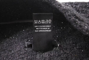 極美品 CHANEL シャネル ヘアバンド CC ココマーク 17K ツイード ラメ カシミヤウール チャコールグレー 中古 4b002434