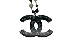 Load image into Gallery viewer, CHANEL シャネル ココマーク ネックレス 重量約57.4g 10A刻印 メタル レジン カラーストーン GP ゴールド ブラック ホワイト 美品 中古 4b002436