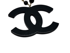 CHANEL シャネル ココマーク ネックレス 重量約57.4g 10A刻印 メタル レジン カラーストーン GP ゴールド ブラック ホワイト 美品 中古 4b002436