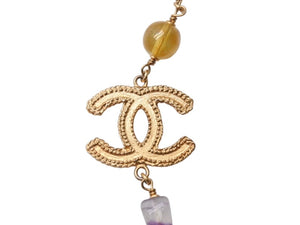 CHANEL シャネル ネックレス 重量約63.5g B11A刻印 ココマーク カラーストーン メタル GP ゴールド マルチカラー 美品 中古 4b002437