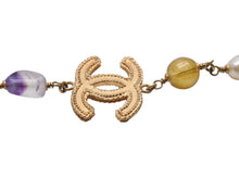 Load image into Gallery viewer, CHANEL シャネル ネックレス 重量約63.5g B11A刻印 ココマーク カラーストーン メタル GP ゴールド マルチカラー 美品 中古 4b002437