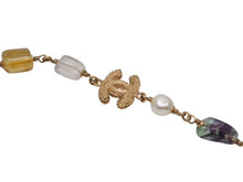 Load image into Gallery viewer, CHANEL シャネル ネックレス 重量約63.5g B11A刻印 ココマーク カラーストーン メタル GP ゴールド マルチカラー 美品 中古 4b002437