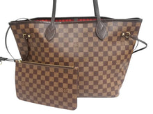 Load image into Gallery viewer, 極美品 LOUIS VUITTON ルイヴィトン ダミエ ネヴァーフルMM トートバッグ N51105 PVC レザー ブラウン ゴールド金具 中古 4b002443