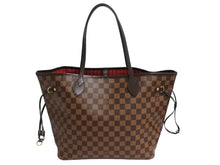 Load image into Gallery viewer, 極美品 LOUIS VUITTON ルイヴィトン ダミエ ネヴァーフルMM トートバッグ N51105 PVC レザー ブラウン ゴールド金具 中古 4b002443