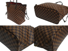 Load image into Gallery viewer, 極美品 LOUIS VUITTON ルイヴィトン ダミエ ネヴァーフルMM トートバッグ N51105 PVC レザー ブラウン ゴールド金具 中古 4b002443