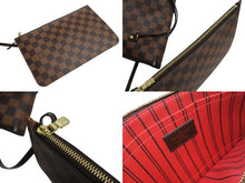 Load image into Gallery viewer, 極美品 LOUIS VUITTON ルイヴィトン ダミエ ネヴァーフルMM トートバッグ N51105 PVC レザー ブラウン ゴールド金具 中古 4b002443