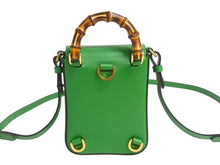 Load image into Gallery viewer, 新品未使用 GUCCI グッチ 3WAYショルダーバッグ バックパック ハンドバッグ 702106 バンブー グリーン ゴールド金具 中古 4b002444
