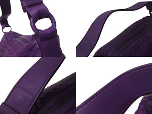 BOTTEGA VENETA ボッテガヴェネタ ハンドバッグ パープル 紫 B04568009H イントレチャート レザー 美品 中古 4b002446