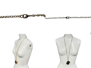 極美品 CHANEL シャネル ネックレス 重量約78.9g B22C刻印 ココマーク ブック型 メタル GP ゴールド ブラック 中古 4b002450