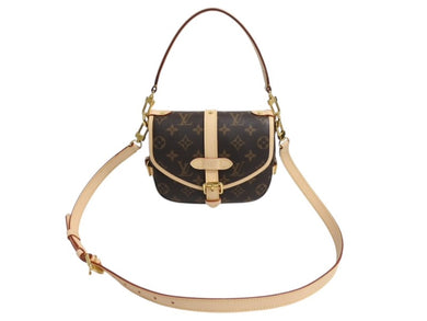 新品未使用 LOUIS VUITTON ルイヴィトン ソミュール BB ショルダーバッグ M46740 モノグラム PVC レザー ゴールド金具 中古 4b002452