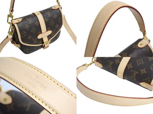 新品未使用 LOUIS VUITTON ルイヴィトン ソミュール BB ショルダーバッグ M46740 モノグラム PVC レザー ゴールド金具 中古 4b002452