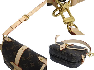 新品未使用 LOUIS VUITTON ルイヴィトン ソミュール BB ショルダーバッグ M46740 モノグラム PVC レザー ゴールド金具 中古 4b002452