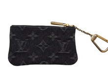 Load image into Gallery viewer, 極美品 LOUIS VUITTON ルイヴィトン ポシェット クレ コインケース 小銭入れ M95616 モノグラム デニム ブラック イエロー 中古 4b002456