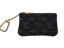 Load image into Gallery viewer, 極美品 LOUIS VUITTON ルイヴィトン ポシェット クレ コインケース 小銭入れ M95616 モノグラム デニム ブラック イエロー 中古 4b002456