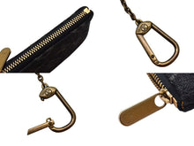 Load image into Gallery viewer, 極美品 LOUIS VUITTON ルイヴィトン ポシェット クレ コインケース 小銭入れ M95616 モノグラム デニム ブラック イエロー 中古 4b002456