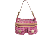Load image into Gallery viewer, LOUIS VUITTON ルイヴィトン バギーPM ワンショルダーバッグ M95212 モノグラム デニム レザー ピンク 美品 中古 4b002457