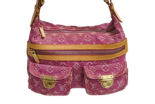 Load image into Gallery viewer, LOUIS VUITTON ルイヴィトン バギーPM ワンショルダーバッグ M95212 モノグラム デニム レザー ピンク 美品 中古 4b002457