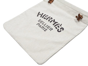 新品未使用 HERMES エルメス ALINE MM アリーヌMM ショルダーバッグ Hプリュムキャンバス アイボリー ブラウン W刻印 中古 4b002463
