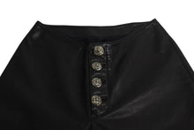 Load image into Gallery viewer, 極美品 CHROME HEARTS クロムハーツ BSフレア レザーパンツ クロスボール サイズ25R レザー シルバー925 中古 4b002464