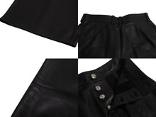 画像をギャラリービューアに読み込む, 以前同様 CHROME HEARTS クロムハーツ ラムスキン レザーパンツ クロスボール サイズ26 レザー シルバー925 中古 4b002465 