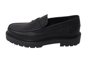 新品未使用 HERMES エルメス Klement loafer クレメント モカシンローファー WS7251999ZA サイズ42 1/2 カーフスキン ブラック 中古 4b002468