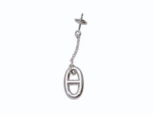 Load image into Gallery viewer, 新品未使用 HERMES エルメス ファランドールMM イヤリング シルバー シルバー925 シルバー金具 6.9g シェーヌダングル ロゴ チェーン 中古 4b002470