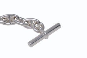 新品未使用 HERMES エルメス シェーヌダンクルMM ブレスレット 23G102353 フランス製 16コマ シルバー925 55.8g 中古 4b002471