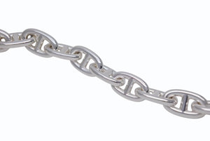 新品未使用 HERMES エルメス シェーヌダンクルMM ブレスレット 23G102353 フランス製 16コマ シルバー925 55.8g 中古 4b002471