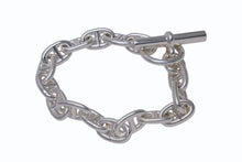 Load image into Gallery viewer, 新品未使用 HERMES エルメス シェーヌダンクルMM ブレスレット 23G102353 フランス製 16コマ シルバー925 55.8g 中古 4b002471