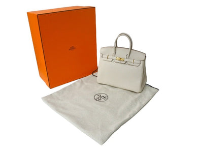 新品未使用 HERMES エルメス ハンドバッグ K刻印 バーキン25 クレ ゴールド金具トゴ 中古 4b002474