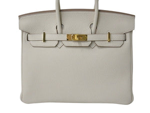 新品未使用 HERMES エルメス ハンドバッグ K刻印 バーキン25 クレ ゴールド金具トゴ 中古 4b002474