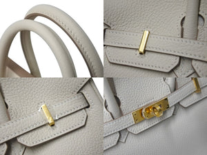 新品未使用 HERMES エルメス ハンドバッグ K刻印 バーキン25 クレ ゴールド金具トゴ 中古 4b002474