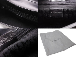 Christian Dior クリスチャンディオール サドル ハンドバッグ 00-MA-0033 カーフレザー ブラック ガリアーノ期 シルバー金具 美品 中古 4b002477