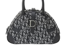 Load image into Gallery viewer, 新品同様 Christian Dior クリスチャンディオール ダブルサドル ハンドバッグ PZ 1012 トロッター柄 ブラック ガリアーノ期 中古 4b002478