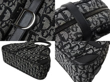 Load image into Gallery viewer, 新品同様 Christian Dior クリスチャンディオール ダブルサドル ハンドバッグ PZ 1012 トロッター柄 ブラック ガリアーノ期 中古 4b002478
