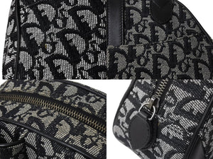 新品同様 Christian Dior クリスチャンディオール ダブルサドル ハンドバッグ PZ 1012 トロッター柄 ブラック ガリアーノ期 中古 4b002478