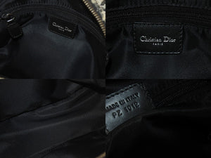新品同様 Christian Dior クリスチャンディオール ダブルサドル ハンドバッグ PZ 1012 トロッター柄 ブラック ガリアーノ期 中古 4b002478