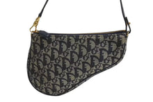 Load image into Gallery viewer, 極美品 Christian Dior クリスチャンディオール トロッター サドルバッグ ワンショルダーバッグ サドルポーチ ネイビー 中古 4b002479