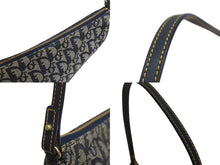 Load image into Gallery viewer, 極美品 Christian Dior クリスチャンディオール トロッター サドルバッグ ワンショルダーバッグ サドルポーチ ネイビー 中古 4b002479