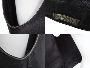 CHROME HEARTS クロムハーツ BSフレア フレアニー レザーベスト サイズM ブラック シルバー925 レザー 美品 中古 4b002481