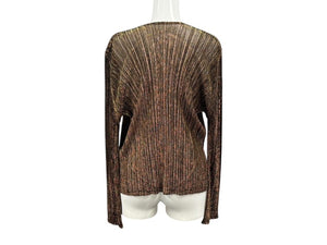 ISSEY MIYAKE イッセイミヤケ PLEATS PLEASE プリーツプリーズ カーディガン PP83-J0712 サイズ4 プリーツ ラメ 美品 中古 4b002483