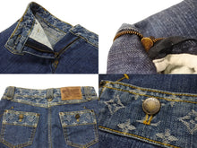 Load image into Gallery viewer, LOUIS VUITTON ルイヴィトン ショートパンツ モノグラム ブルー コットン デニム サイズ34 WMSK01CF7 美品 中古 4b002485