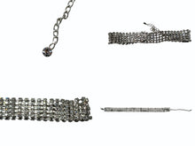 Load image into Gallery viewer, DOLCE&amp;GABBANA ドルチェアンドガッバーナ ベラインストーン ベルト チョーカー セット 04A1AW8 シルバー クリア メタル 美品 中古 4b002490