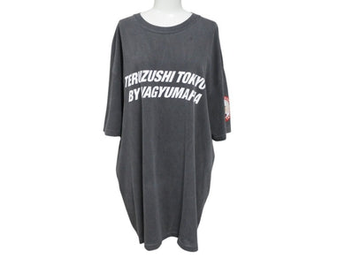 TERUZUSHI TOKYO WAGYU MAFIA 照寿司 和牛マフィア 2周年記念品 半袖Ｔシャツ コットン ブラック サイズXL 美品 中古 4b002502