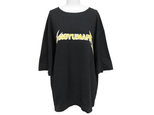 極美品 WAGYU MAFIA 和牛マフィア メタリカサンプリングロゴＴシャツ コットン ブラック イエロー サイズL 中古 4b002503