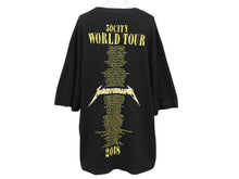 Load image into Gallery viewer, 極美品 WAGYU MAFIA 和牛マフィア メタリカサンプリングロゴＴシャツ コットン ブラック イエロー サイズL 中古 4b002504
