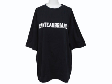 極美品 CHATEAUBRIAND シャトーブリアン WAGYU MAFIA 和牛マフィア ロゴプリント Ｔシャツ コットン ブラック サイズL 中古 4b002508