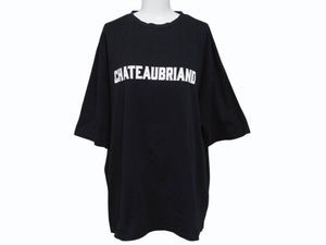 極美品 CHATEAUBRIAND シャトーブリアン WAGYU MAFIA 和牛マフィア ロゴプリント Ｔシャツ コットン ブラック サイズL 中古 4b002508